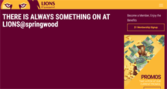 Desktop Screenshot of lionsatspringwood.com.au